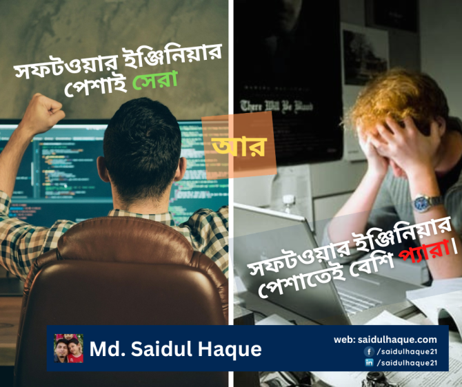 সফটওয়্যার ইঞ্জিনিয়ার পেশাই সেরা আর এই পেশাতেই বেশি প্যারা