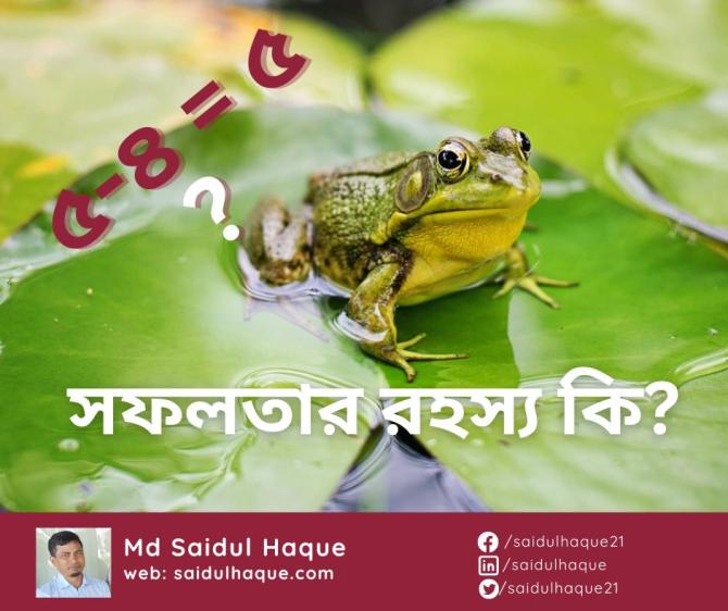 সফলতার রহস্য- সেই ব্যাঙ হোন যে তার লক্ষ্য, স্বপ্ন এবং আকাঙ্ক্ষার দিকে ঝাঁপিয়ে পড়ে